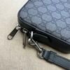 Gucci GG Supreme Camera Crossbody Bag – Grey/Black Monogram PVC & Leather Trim