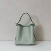 i1742362976092_1951_0_2 Gucci GG Emblem Small Tote Bag 815118 – GG Monogram Canvas Green Leather Trim