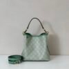 i1742362976109_8884_0_0 Gucci GG Emblem Small Tote Bag 815118 – GG Monogram Canvas Green Leather Trim