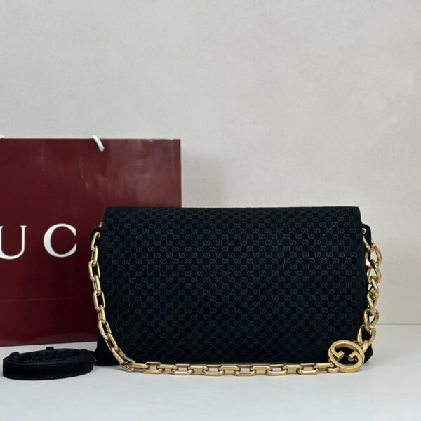 i1768105848039_8768_0_2 Gucci Large GG Shoulder Bag with Chain 857362 – Black GG Monogram