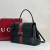 i1775721543492_6617_0_2 Gucci Paparazzo Large Top Handle Bag Black Leather Horsebit Web Stripe
