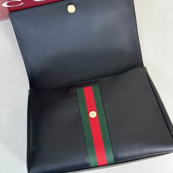 i1775721544318_2026_0_8 Gucci Paparazzo Large Top Handle Bag Black Leather Horsebit Web Stripe